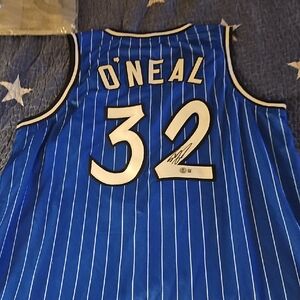 Shaquille Oneal Rookie Jersey Autographed, and Authenticated.